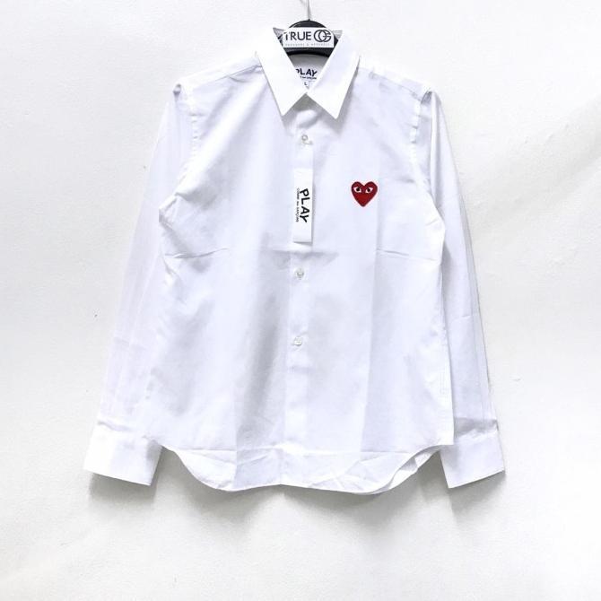 Comme Des Garcons CDG Play Kemeja White 100% Original