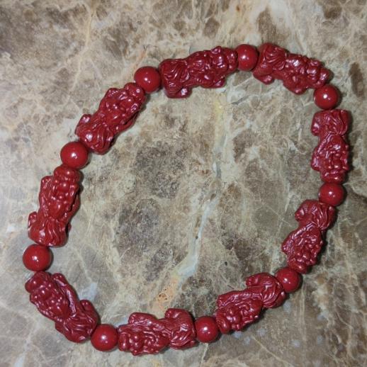 Gelang Cinabar Pixiu 6mm Natural Stone