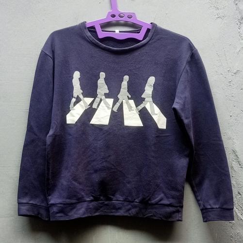 Crewneck Sweater Band THE BEATLES | Rock and Roll | No Tag | Thrift Bekas Preloved Second