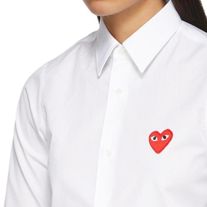 Comme Des Garcons CDG Play Kemeja White 100% Original