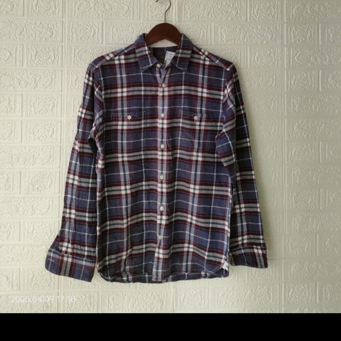 kemeja flanel brand gap ori ld 100cm pj 75cm uk abg- dws s m hrg 70rb kualitas premium