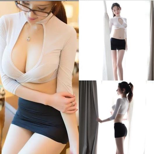 Sexy Lingerie Costume Cosplay Sekertaris Baju Sexy Wanita A0352WB
