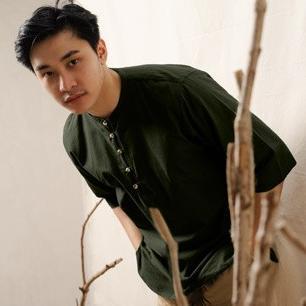 Cambra Army by KAUM ADAM - Kemeja koko modern bahan premium lengan 3/4