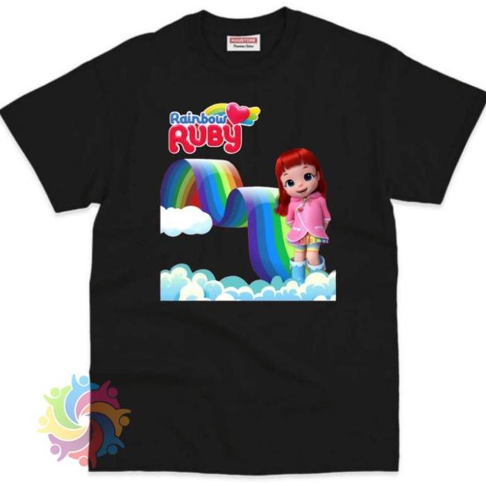 BAJU ANAK KAOS ANAK RAINBOW RUBY BAHAN PREMIUM