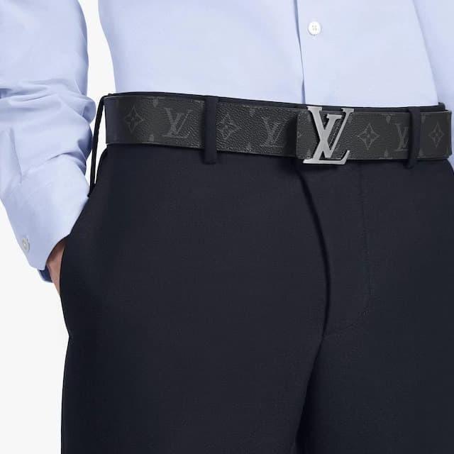 LV Monogram Eclipse Reversible Belt Black 100% Authentic