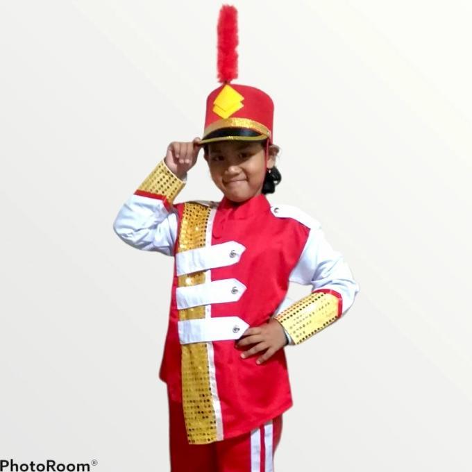 baju seragam drumband marchingband / kostum drumband anak
