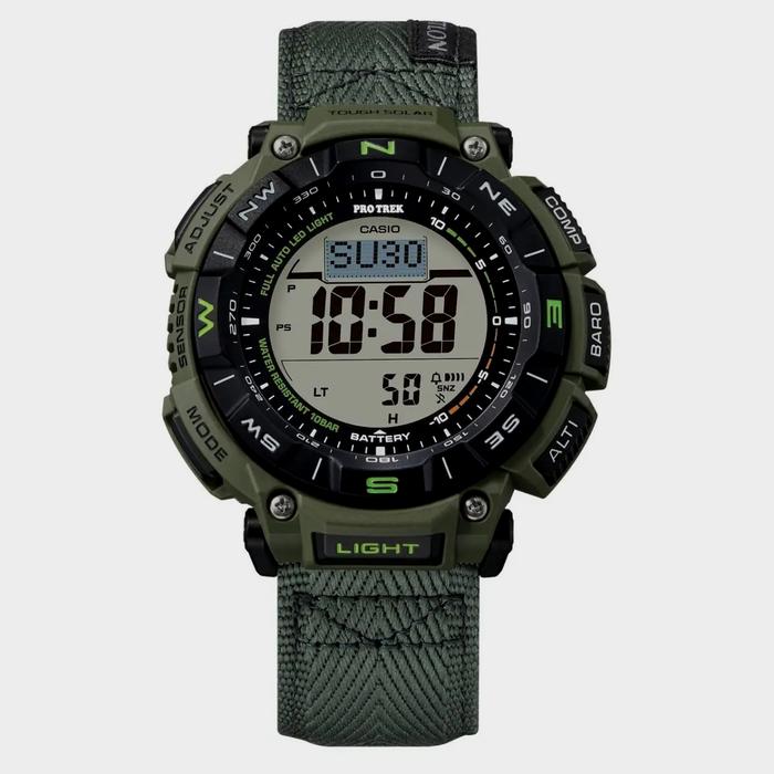 Casio Pro trek Tough solar PRG-340L-5DR / jam tangan casio pro trek prg 330L-5dr ( NEW )