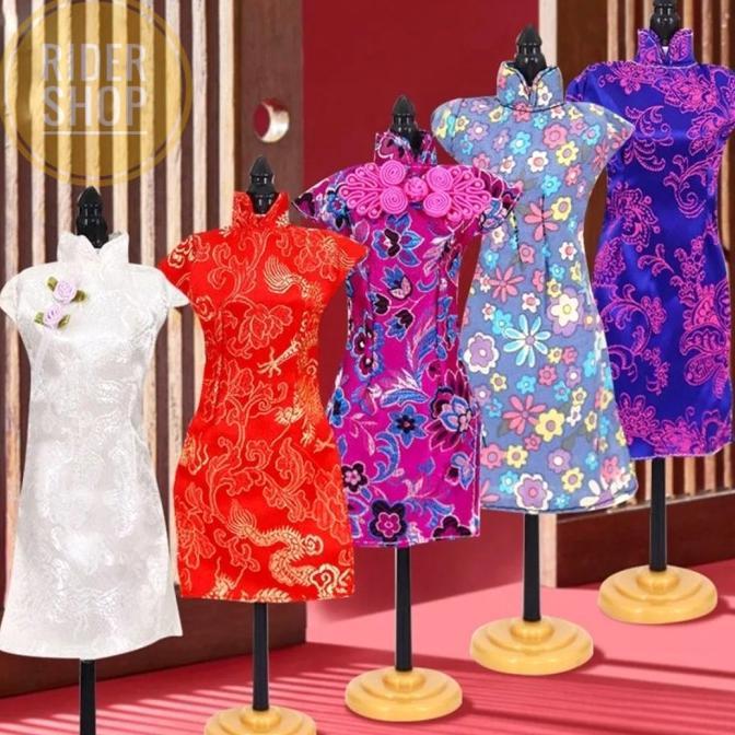 skala 1/6 dress cheongsam putih chinese female figure barbie