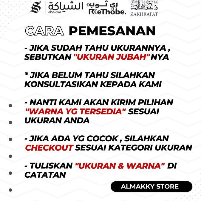 RETHOBE 2108 - Jubah Impor Premium Alshiaka Zakhrafat Haramain Koko
