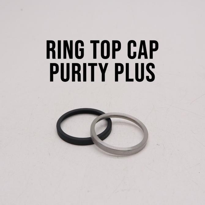 Ring Topcap Purity Plus Cincin Top Cap Purplus SS Black Authentic