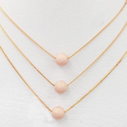 Kalung Emas Santa Variasi Bola Gliter Gold 10K Semar Nusantara