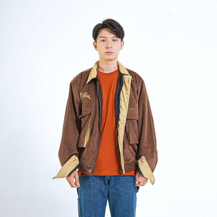 PROMO CLUB of 1986 Fujitora Corduroy Oversize Vintage Riding Jacket