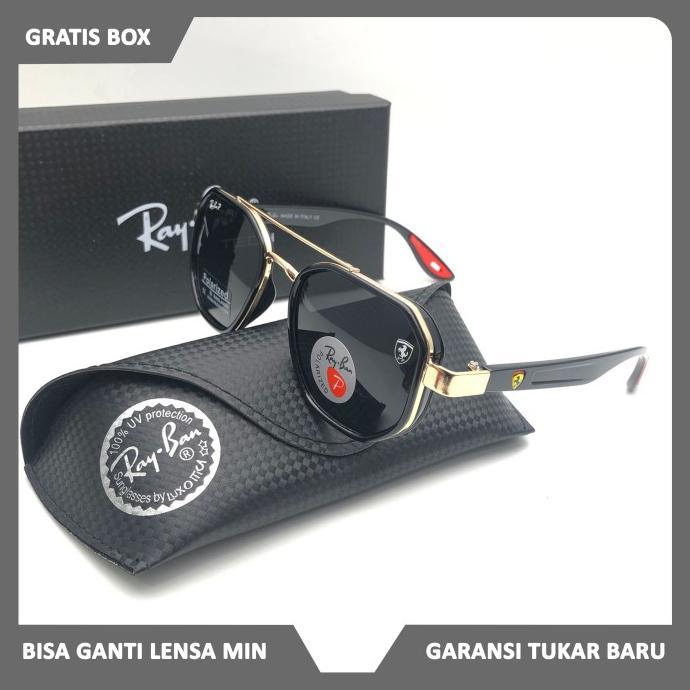 new kacamata hitam sangglass RAYBAN006 Ferrari 3675 / kacamata hitam polarized / kacamat pria / kaca