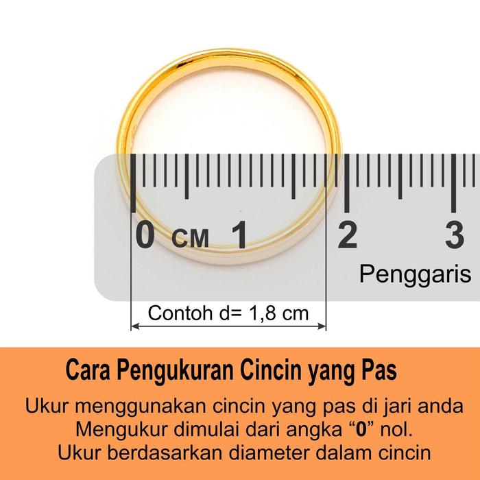 Cincin Emas Polos Plat Hana J5 Ismoyo