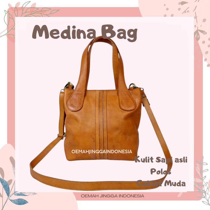oleh oaleh khas jogja - tas handbag kulit asli polos medina