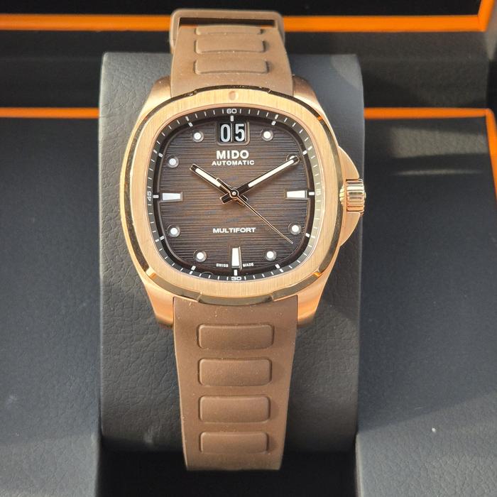 mido multifort tv big date rose gold