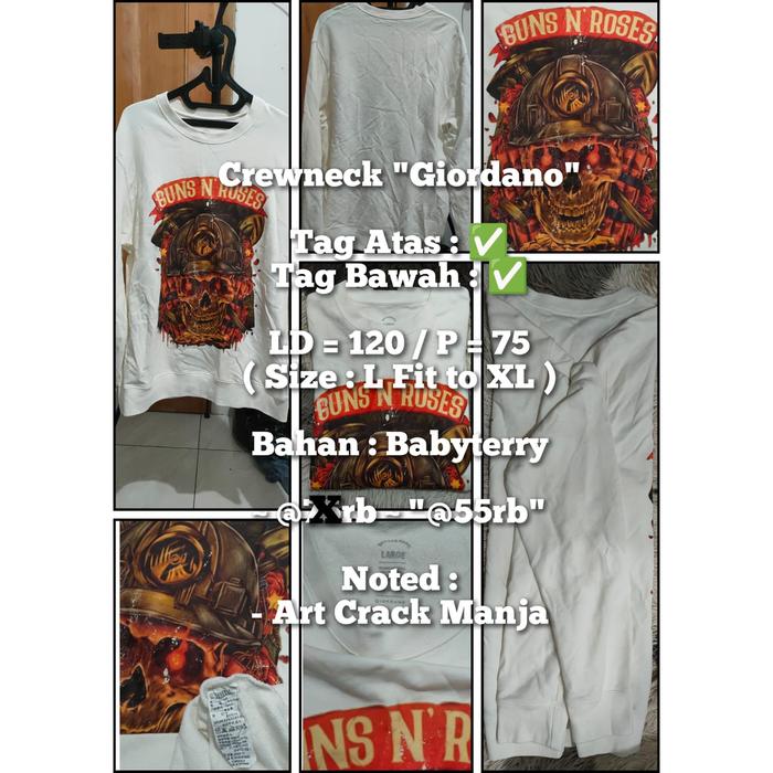#Thrift - Crewneck "Giordano" (Art Crack Manja (Overall Aman)) @55K