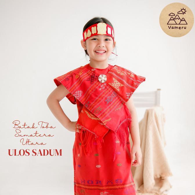 BAJU ADAT BATAK ANAK SUMATERA UTARA ULOS PEREMPUAN DRESS