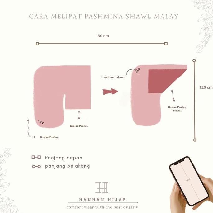 Hanhan Hijab - Pashmina Shawl Malay Syar'i / Pashmina polos malaysia Jumbo