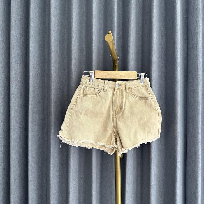 𝙋𝙍𝙀𝙇𝙊𝙑𝙀𝘿 Love Bonito LB Beige High Waist Denim Short Pants Celana Pendek Wanita Branded