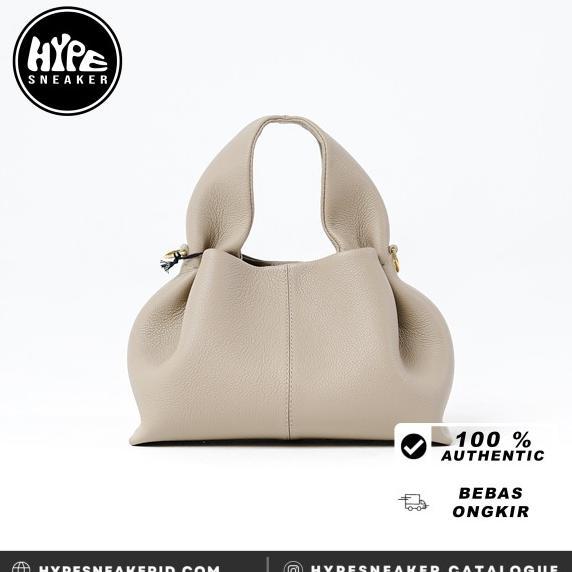 Tas POLENE NUMERO NEUF TEXTURED LEATHER TAUPE GREY SHOULDER BAG 100% ORIGINAL