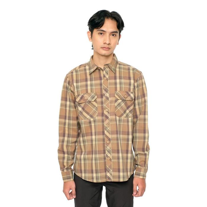 Kemeja Flanel Eiger Original Crunchspark Warna Coklat Panjang 27031011731