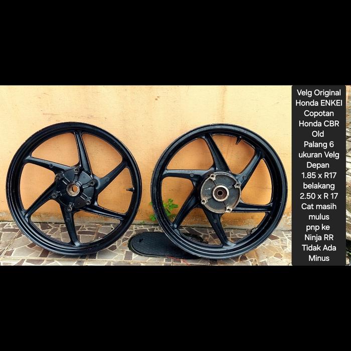 Velg Original Honda ENKEI Copotan Honda CBR Old ,Palang 6,ukuran Velg,Depan 1.85 x R17,belakang 2.50