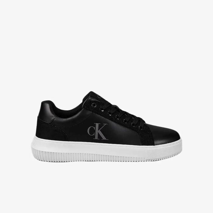 Calvin Klein Jeans Footwear Original Leather Trainers Sneakers Pria