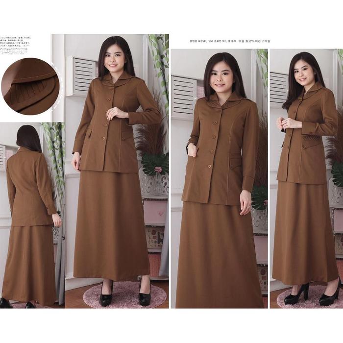 TERBARU B&V Blazer PNS ASN Seragam PNS Pemda Baju Dinas Setelan Jas PDH Wanita - 7010 Pemda Aceh