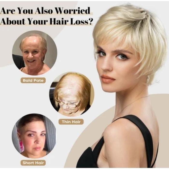 Wig Tomboy Wig Wanita Pendek Wig Shorty Blonde Wig Korean Style