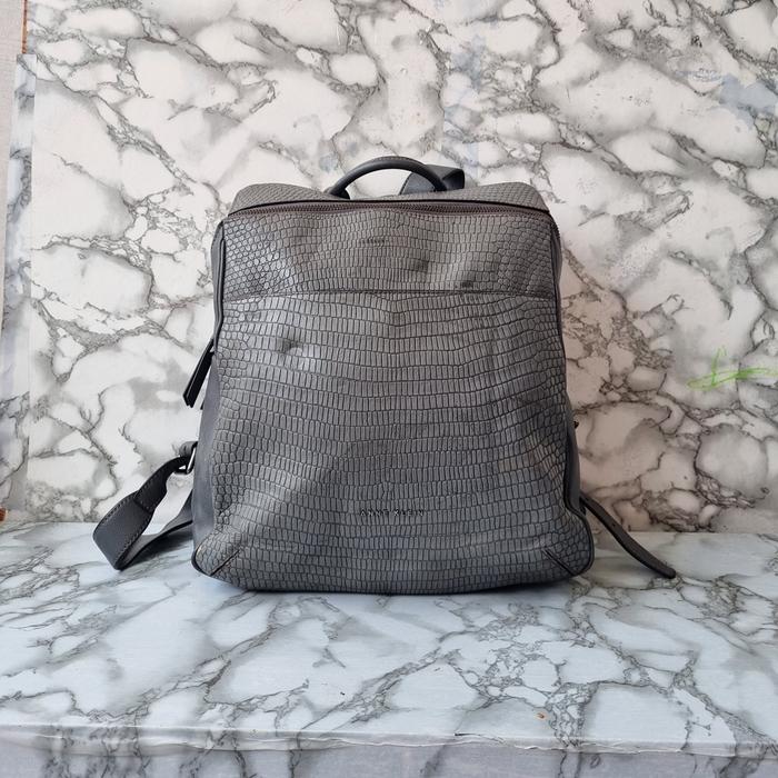 TAS RANSEL KULIT ASLI WANITA ANNE KLEIN SECOND BRANDED IMPORT ABU