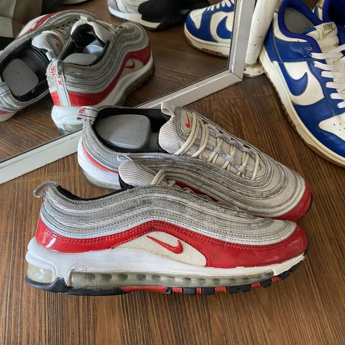 Nike air max 97 white solar red original murah meriah - sneakers second market