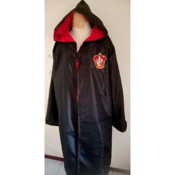 Satu Set Kostum Jubah Harry Poter Satu Set 4 item Jubah hary Potter Jubah dasi tongkat kacamata tong