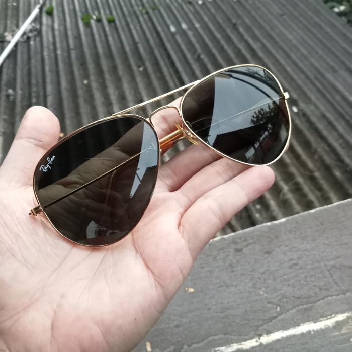 rayban Aviator  size 58 lensa G15 frame Arista glod