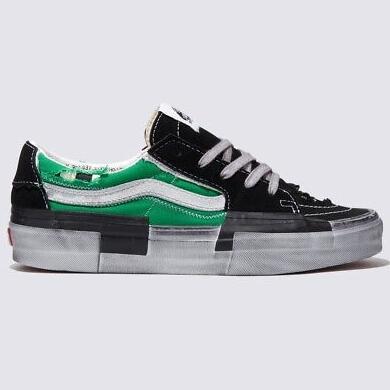 Vans Sk8 Low Reconstruct Stressed Black Green