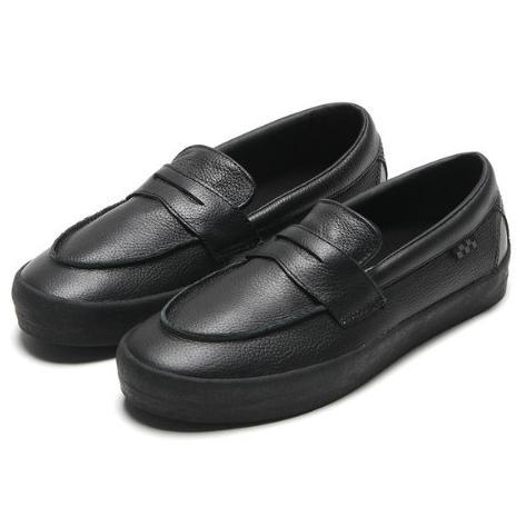 Vans Slip On Skate Loafer Leather Black Black