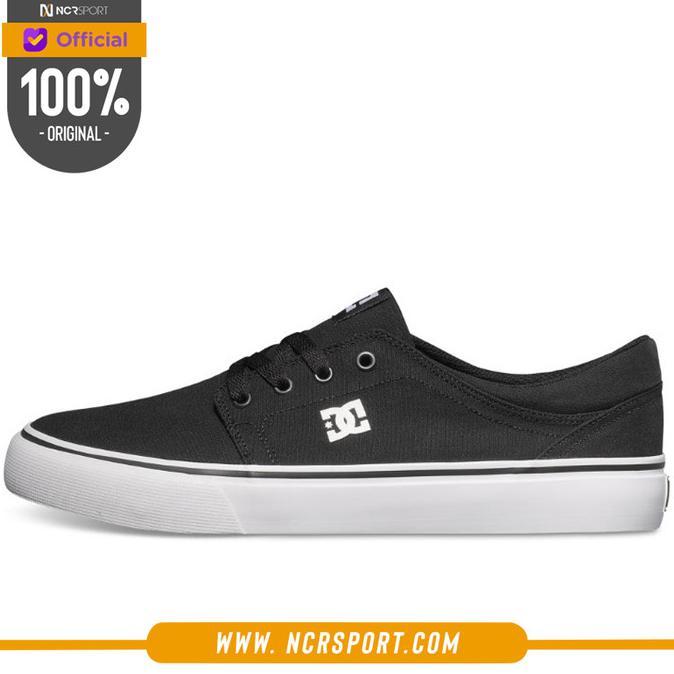 SEPATU SKATE DC SHOES ORIGINAL TRASE TX M BLACK WHITE ADYS300601BKW
