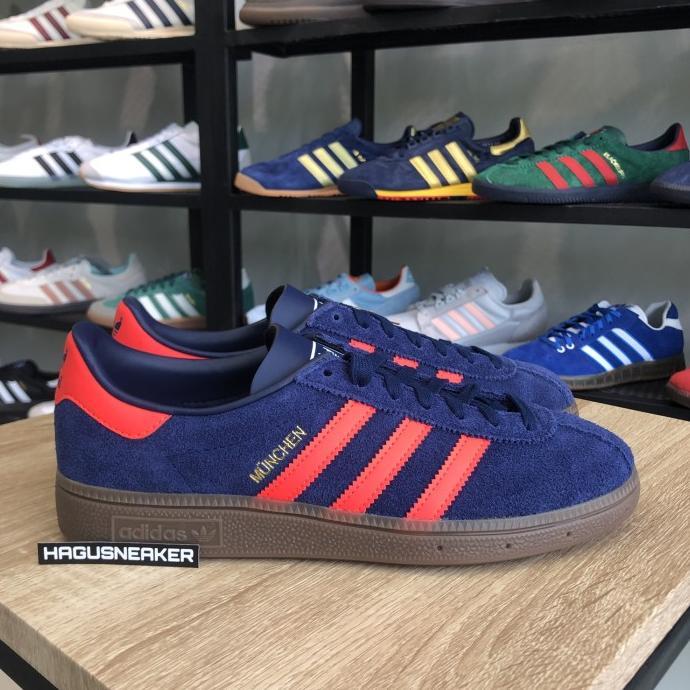 ADIDAS MUNCHEN CW DUBLIN [BLUE/RED] #GY7400 HAGUSNEAKER 100% ORI
