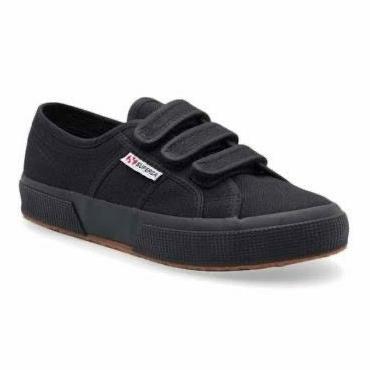 Original Superga Cot3Velu / Velcro / Strap Full Black BNIB