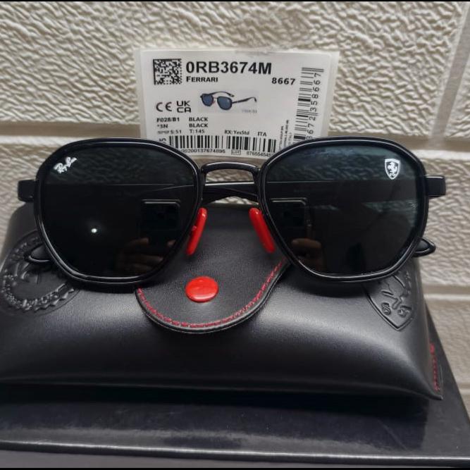 Kacamata Original Rayban RB3674M Scuderia Ferrari Black