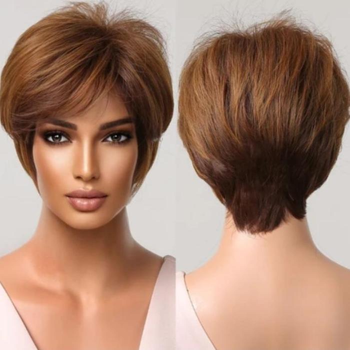 Wig Shorty Wig Wanita Pendek Wig Korean Style Wig Pendek Hair Extension