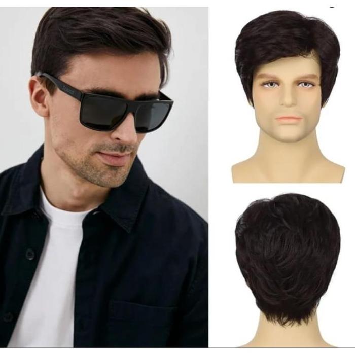 Wig Pria Korean Style Wig Pria Keren Wig Pria Murah Wig Murah Promo Wig Wig for men Penutup Botak