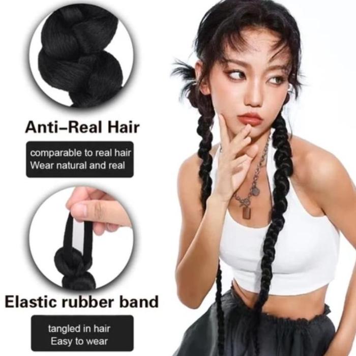 Rambut Kepang Ponytail Rambut Sambung Rambut Sulam Rambut Anyam Rambut Palsu Rambut Kepang Panjang