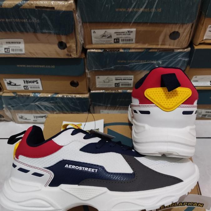 Aerostreet Gundam size 40-43 Aero Riku Putih Merah Sepatu Sneakers