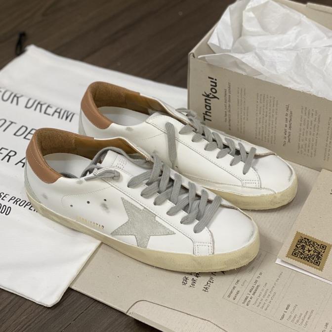 Golden Goose Superstar White Brown Made in Italy Original