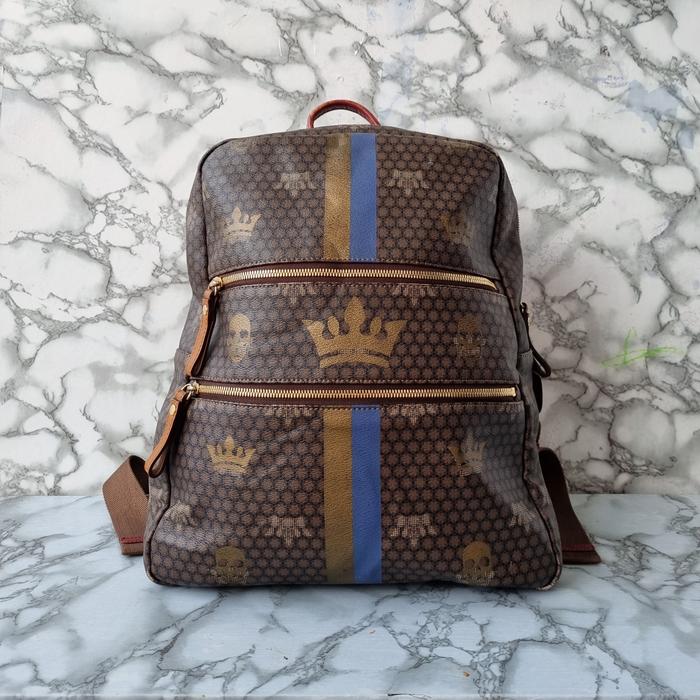 TAS RANSEL KULIT ASLI PRIA WANITA JESTINA SECOND BRANDED IMPORT