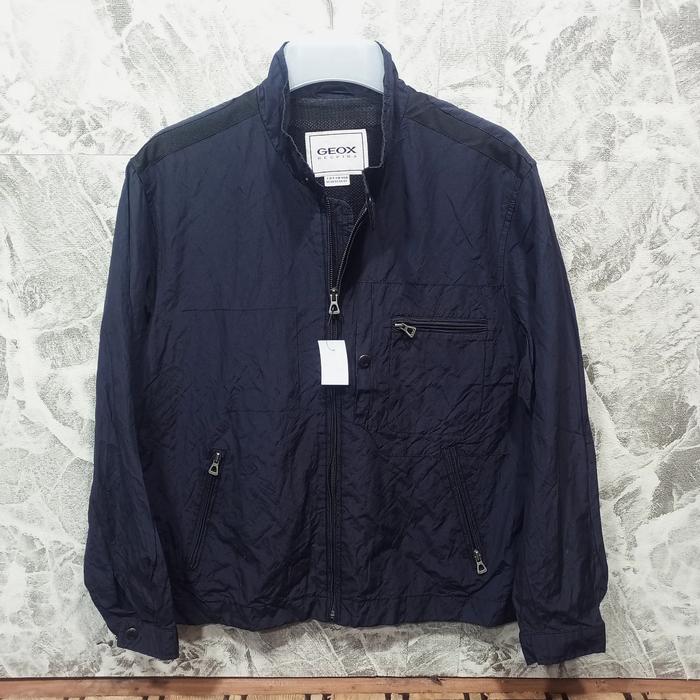 jaket GEOX RESPIRA harington pria casual sz L polos bagus harian minimalis