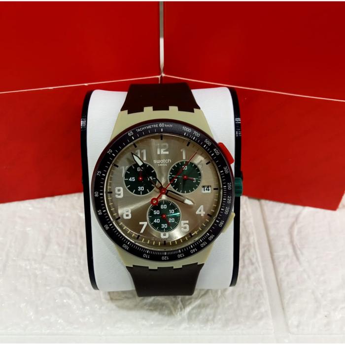 Swatch CHRONO Jam Tangan Pria SWATCH SUST402 OBSIDIAN INK Original
