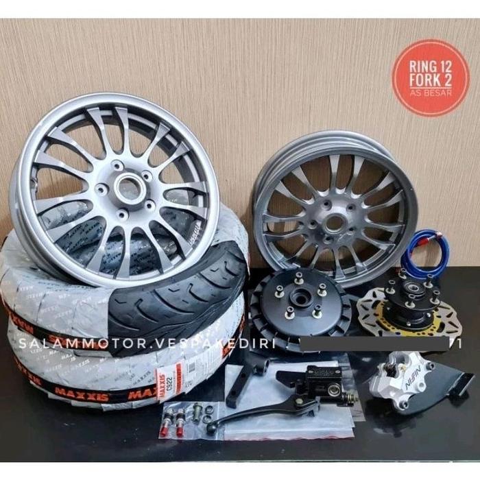 paket upgrade vespa ring 12 velg ring 12 adaptor ring 12 ban ring 12 px excel exclusive spartan supe