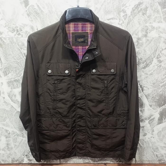 jaket harington pria FRANCO FERRARO sz L polos semi parka